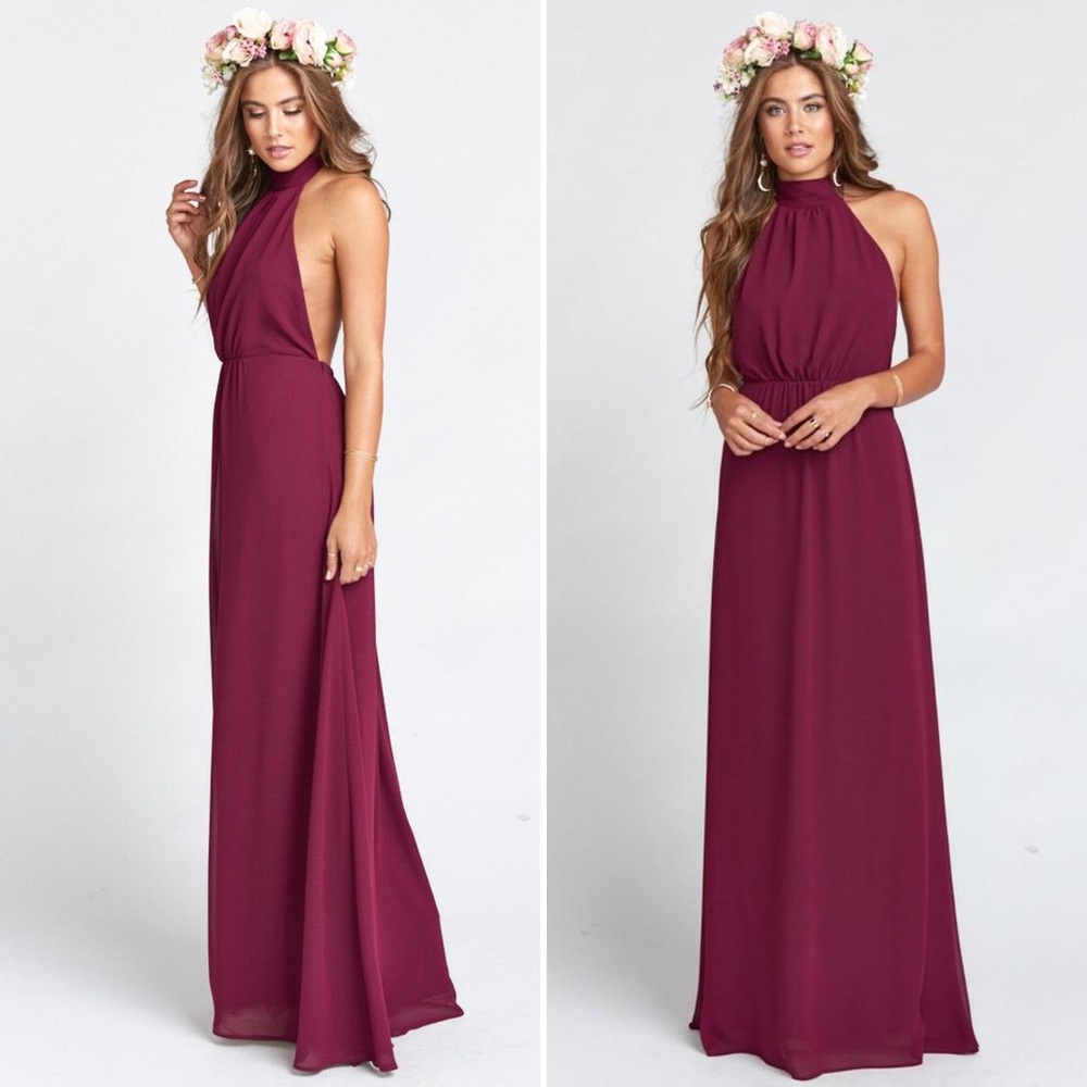 Show Me Your Mumu Merlot Collette Collar Dress